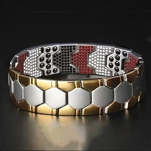 Titanium Magnetic Ion Therapy Lymphatic Health Chain Link Bracelet Weight Loss - Picture 12 of 12